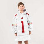 Kid #1 Wisconsin Football Unisex Blanket Hoodie
