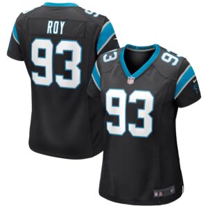 Bravvion Roy Carolina Panthers  Women's Game Jersey - Black