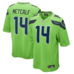DK Metcalf Seattle Seahawks  Game Jersey - Neon Green