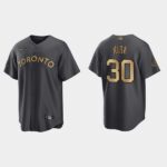Men's Toronto Blue Jays #30 Alejandro Kirk 2022 All-Star Game Cool Base Jersey - Charcoal