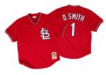Mitchell And Ness 1996 St. Louis Cardinals #1 Ozzie Smith Red Stitched Jersey