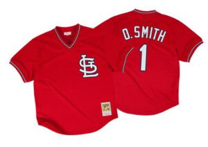 Mitchell And Ness 1996 St. Louis Cardinals #1 Ozzie Smith Red Stitched Jersey