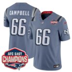 Will Campbell #66 New England Patriots NE 2025 "Rivalries" AFC East Champions Vapor Limited Jersey - All Stitched