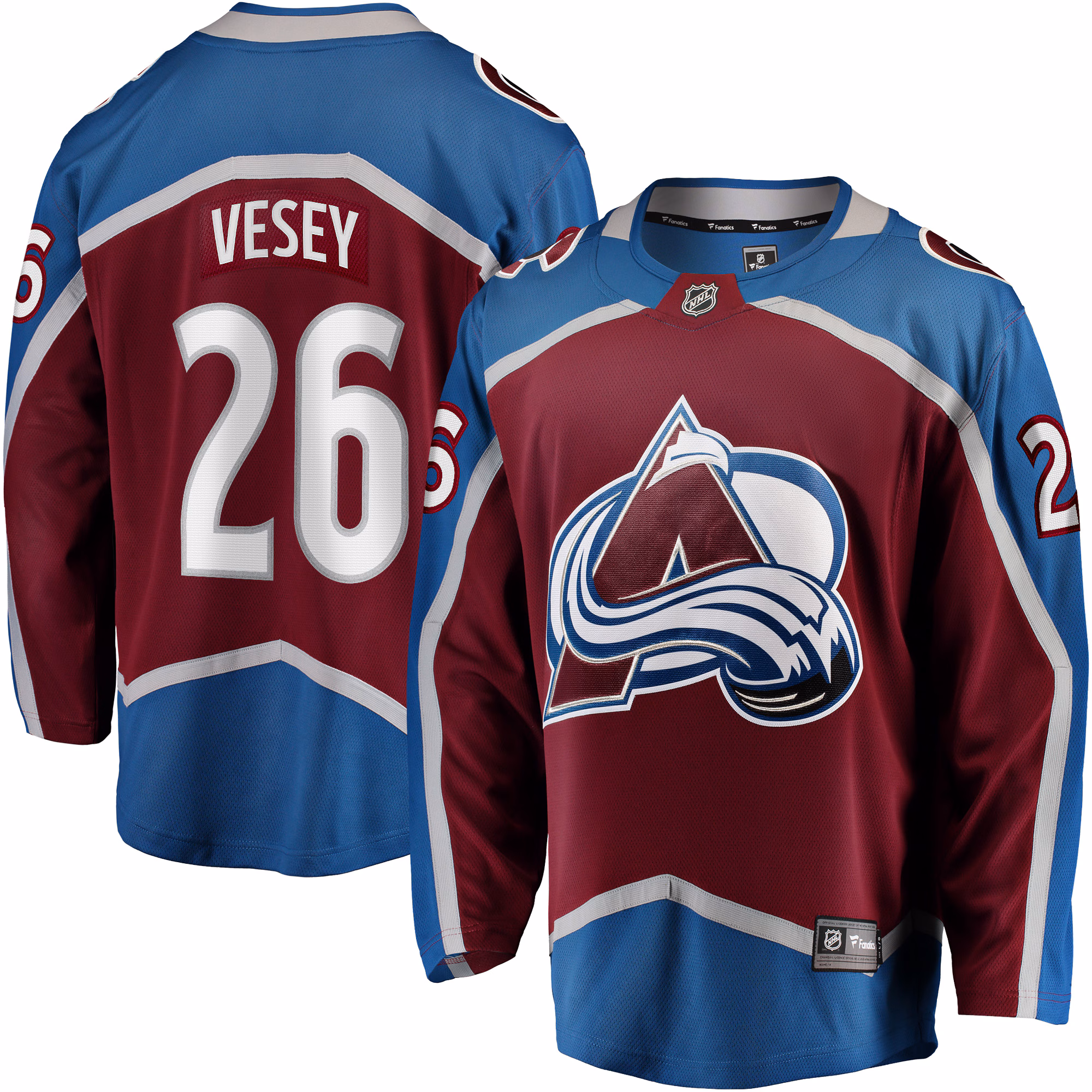 Colorado Avalanche Jimmy Vesey #26 Fanatics Burgundy Home Breakaway Jersey
