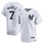 Men's New York Yankees #7 Mickey Mantle  White Home Limited Player Jersey