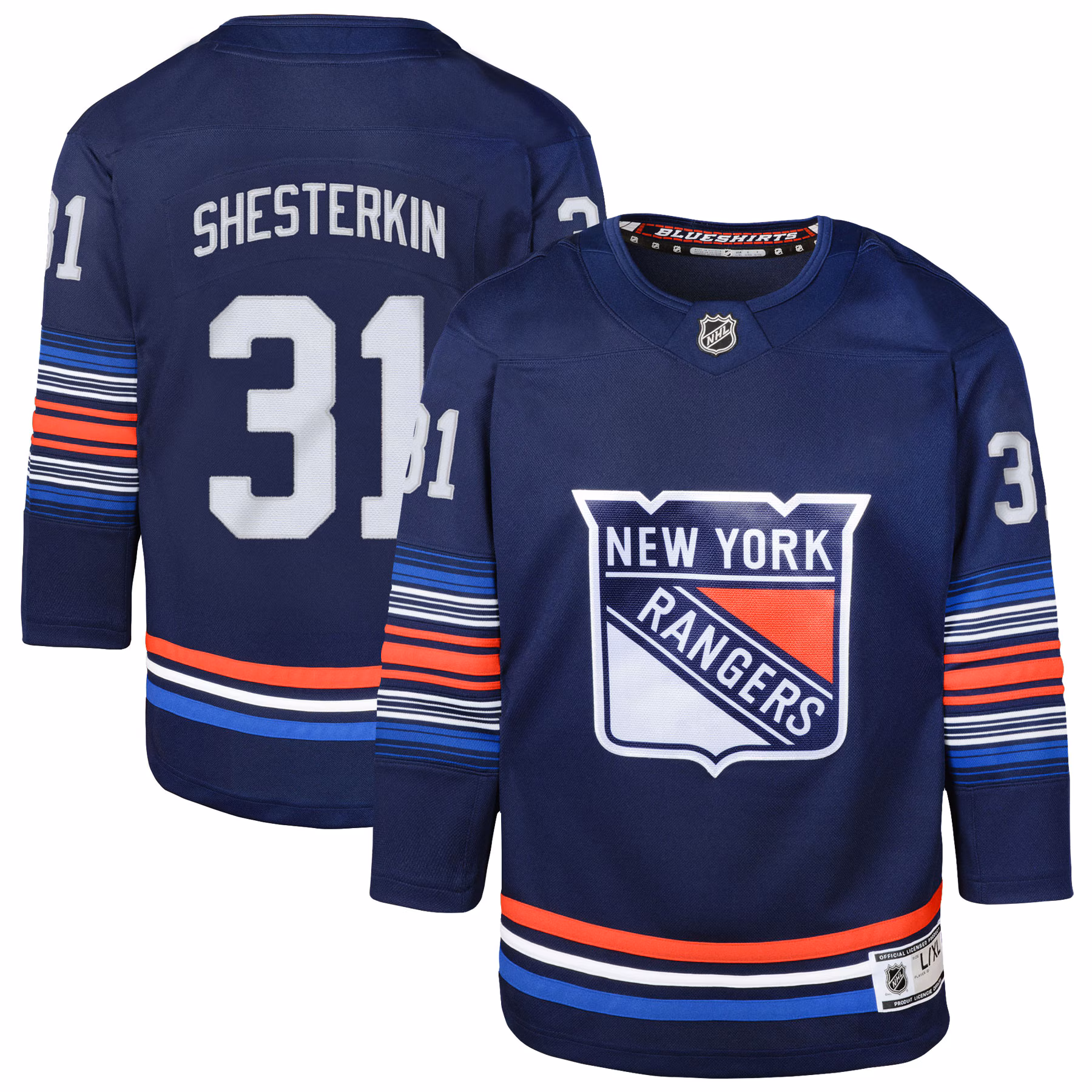 Youth New York Rangers Igor Shesterkin #31 Navy Alternate Premier Player Jersey