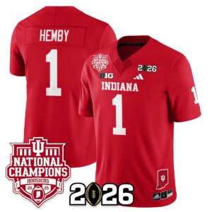 Roman Hemby #1 Indiana Hoosiers Vapor Limited Football Jersey - 2025 National Champions - All Stitched