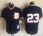 Mitchell And Ness 1984 Detroit Tigers #23 Kirk Gibson Blue Throwback Stitched Jersey