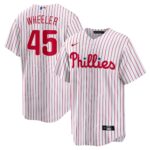 Philadelphia Phillies Zack Wheeler #45 White Home Replica Jersey
