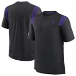 Men's Black Minnesota Vikings Sideline Tonal Logo Performance Player T-Shirt