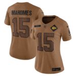Patrick Mahomes Kansas City Chiefs  Women's 2023 Salute To Service Limited Jersey - Brown