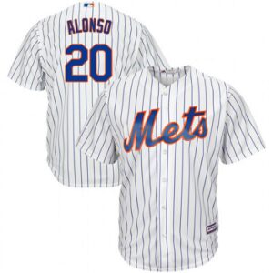 Men's New York Mets #20 Pete Alonso Majestic White Cool Base Home Jersey