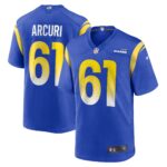 AJ Arcuri Los Angeles Rams  Game Player Jersey - Royal