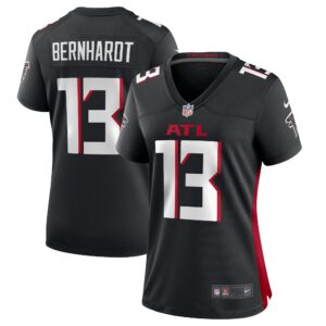 Jared Bernhardt Atlanta Falcons  Women's Player Game Jersey - Black