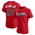 Atlanta Braves Ronald Acuña Jr. #13 Red Alternate 2 Elite Jersey