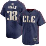 Men's Cleveland Guardians #38 Steven Kwan 2024 Navy City Connect Limited Jersey