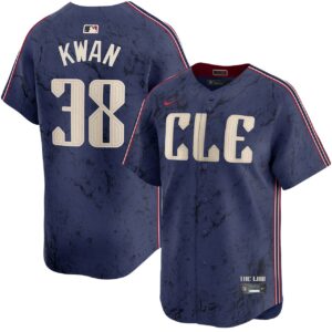 Men's Cleveland Guardians #38 Steven Kwan 2024 Navy City Connect Limited Jersey
