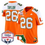 Sean Taylor #26 Miami Hurricanes MIA 2026 The Fiesta Bowl & Florida Patch Vapor Limited Jersey - All Stitched