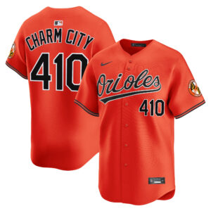 Charm City #410 Baltimore Orioles Vapor Premier Limited Jersey - All Stitched