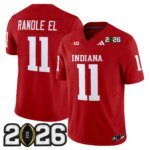 Randle El #11 Ndiana Hoosiers IND 2026 CFP Final Patch Vapor Limited Jersey V2 - All Stitched
