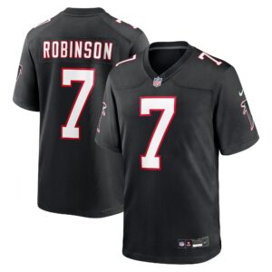 Atlanta Falcons Bijan Robinson #7 Black Throwback Game Jersey