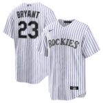 Men's Colorado Rockies Kris Bryant  White/Purple Replica Player Jersey