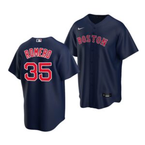 Men's Boston Red Sox #35 Mikey Romero 2022 Draft Jersey Navy Alternate