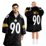 Adult T.J.W 90 Pittsburgh Football Unisex Blanket Hoodie