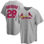 Men's St. Louis Cardinals #28 Nolan Arenado Gray Alternate Jersey