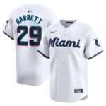 Men's Miami Marlins Braxton Garrett  White Home Limited Player Jersey