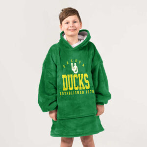 Kid Oregon Football Unisex Blanket Hoodie