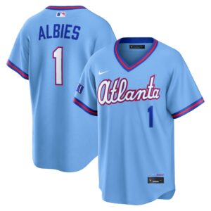 Atlanta Braves Ozzie Albies #1 Powder Blue 2026 City Connect Stadium Jersey