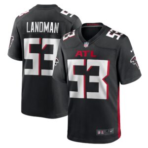 Nate Landman Atlanta Falcons Team Game Jersey -  Black