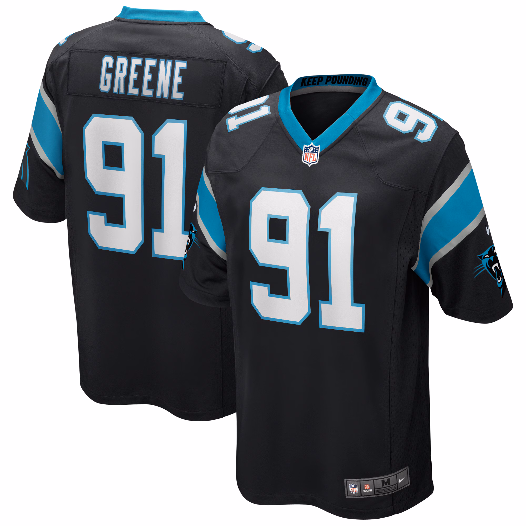 Kevin Greene Carolina Panthers Game Retired Player Jersey - Black