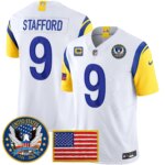 Matthew Stafford #9 Los Angeles Rams 2025 United States 250th Anniversary Patch Vapor Limited Jersey - All Stitched