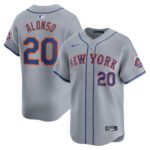 Men's New York Mets Pete Alonso  Gray Away Limited Player Jersey