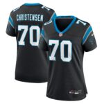 Brady Christensen Carolina Panthers  Women's Team Game Jersey - Black