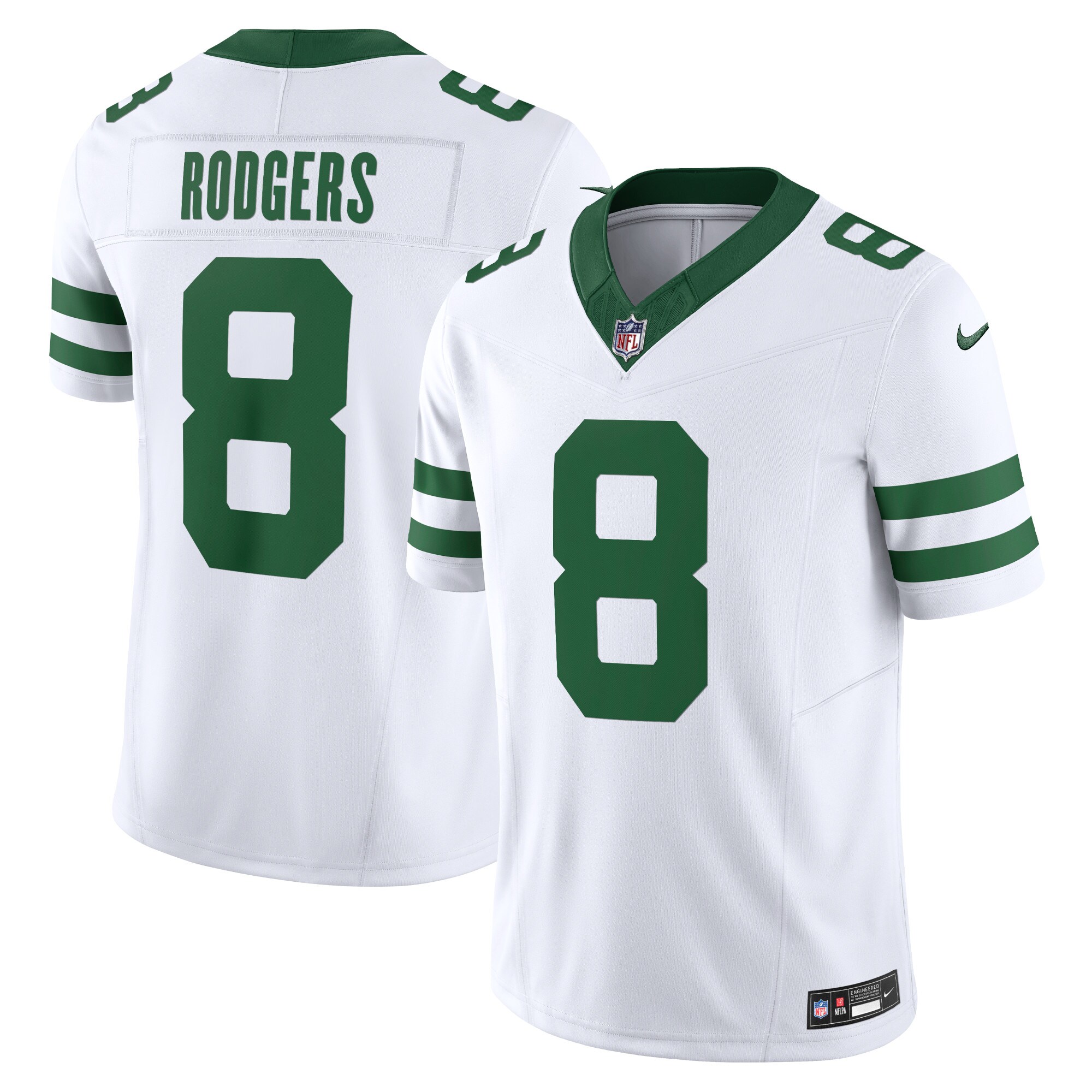 Aaron Rodgers New York Jets Vapor F.U.S.E. Limited Jersey - Legacy White - Image 10