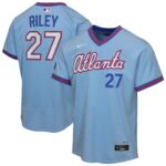 Youth Atlanta Braves Austin Riley #27 Powder Blue 2026 City Connect Stadium Jersey