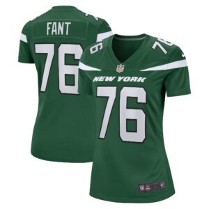 George Fant New York Jets  Women's Game Jersey - Gotham Green