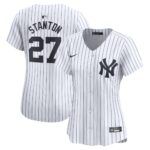 Women's New York Yankees Giancarlo Stanton #27 White Home Limited Player Jersey