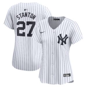 Women's New York Yankees Giancarlo Stanton #27 White Home Limited Player Jersey