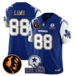 CeeDee Lamb # 88 Dallas Cowboys Vapor Limited Gold Jersey - John Madden Patch - All Stitched