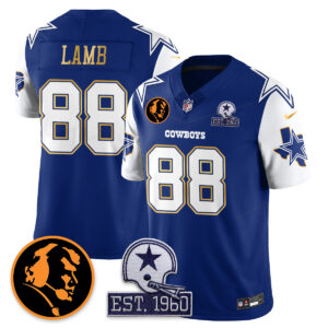 CeeDee Lamb # 88 Dallas Cowboys Vapor Limited Gold Jersey - John Madden Patch - All Stitched