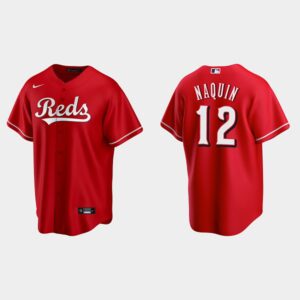 Men's Cincinnati Reds #12 Tyler Naquin Scarlet Jersey