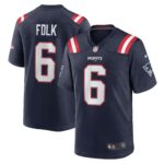 Nick Folk New England Patriots  Game Jersey - Navy