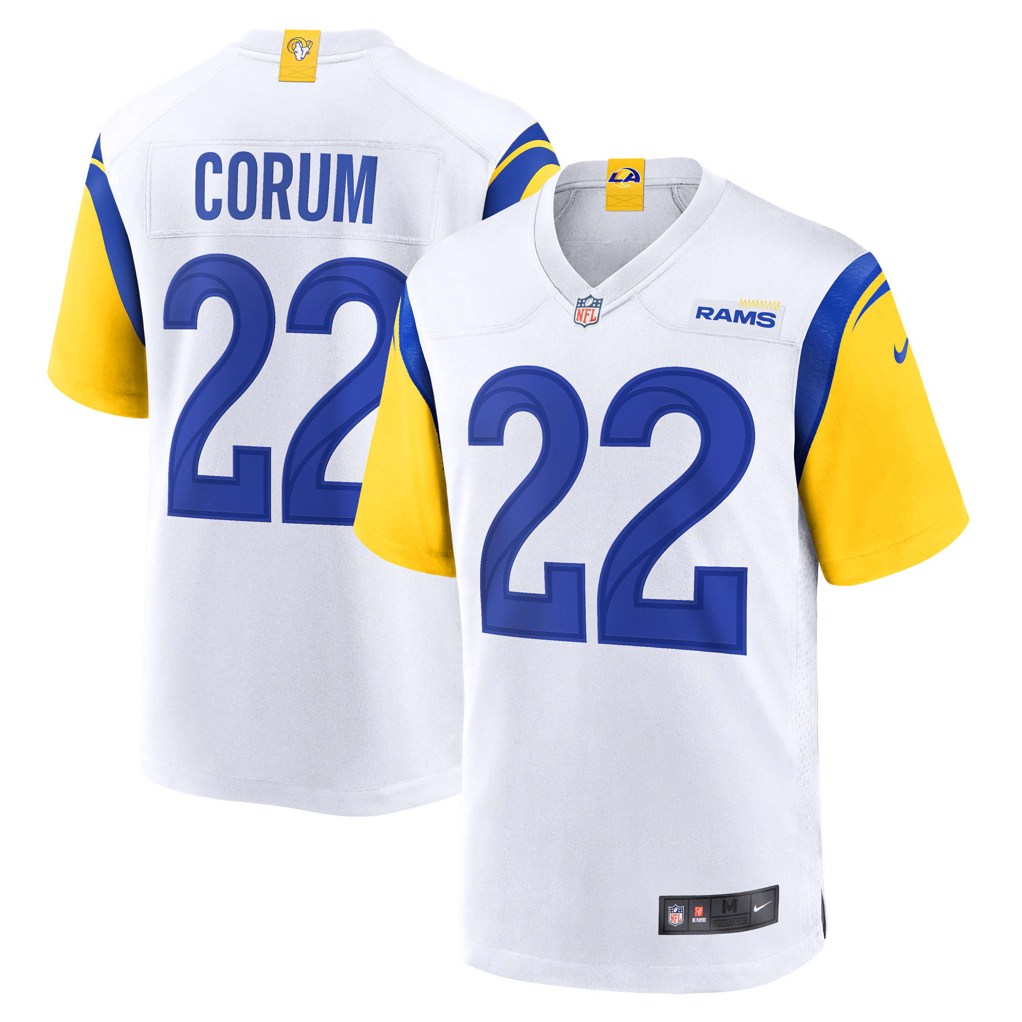 Blake Corum Los Angeles Rams Game Jersey -  White