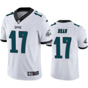 Philadelphia Eagles Nakobe Dean 17 White Vapor Limited Premium High Quality Jersey