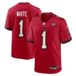 Rachaad White #1 Tampa Bay Buccaneers 50th Anniversary Team Game Jersey - Red