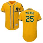 Oakland Athletics #25 Mark McGwire Gold Flexbase Collection Stitched Jersey